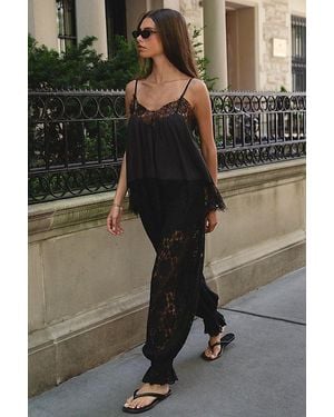 WeWoreWhat Balloon Lace Trouser Pant - Black