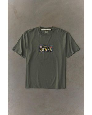 Guess License Plate Graphic Oversized Tee - Gray