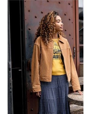 BDG Luca Suede Jacket - Natural