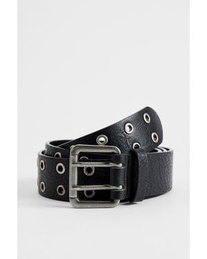Urban Outfitters Uo Black Double Eyelet Belt