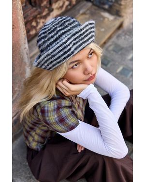BDG Stripe Lace Up Sailor Hat At Urban Outfitters - Grey