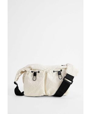 Ayker Ecru Check Sling Crossbody Bag - Natural