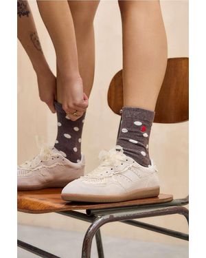 Out From Under Polka Dot Sports Socks At Urban Outfitters - Natural
