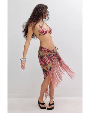 Out From Under Julia Printed Sarong - Red