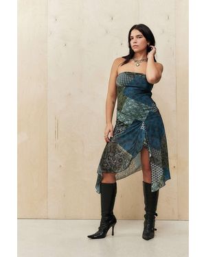 Silence + Noise Silence + Noise Evara Bandeau Dress Xs At Urban Outfitters - Natural