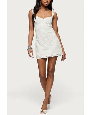 chinese dress ladies Danny Open Back Sheer Lace Mini Dress – edikted main image 0
