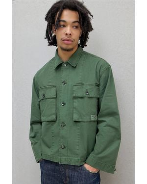 BDG Military Boxy Ripstop Shirt Jacket - Green