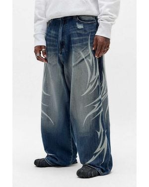 Jaded London Jewel Blade Xl Colossus Jeans - Blue