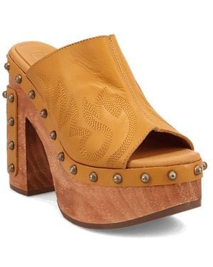 Dingo Free Spirit Wooden Platform Sandal - Brown