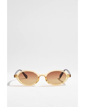 Miller Yellow & Brown Oba Sunglasses - Natural