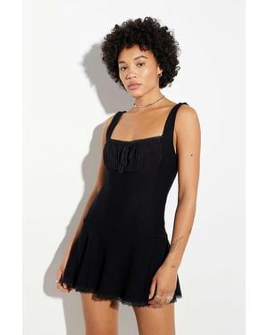 Silence + Noise Silence + Noise Drop Waist Ponte Playsuit - Black