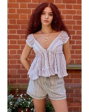 Kimchi Blue Belle Blouse - Brown