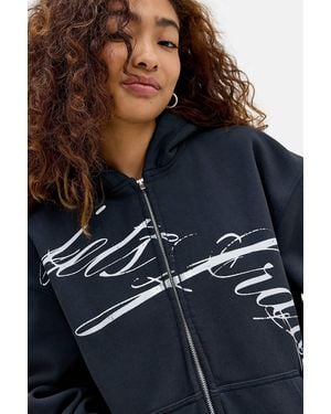 iets frans... Italic Logo Zip-through Hoodie - Blue