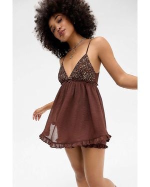 Urban Outfitters Uo Ariel Romper - Brown