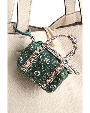 Vera Bradley Quilted Cotton Mini Duffel Bag Keychain - Multicolor