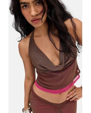 Motel Brown Branjali Top - Red