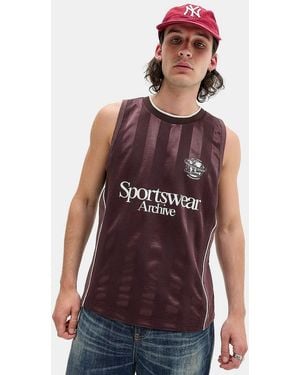 iets frans... Brown Sportswear Tank Top - Red