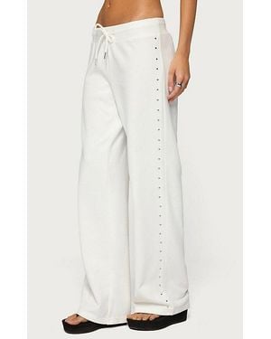 Edikted Enid Studded Sweatpants - White