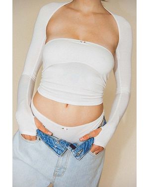 RAT BOI Low Rise Lace Trim Thong - Gray