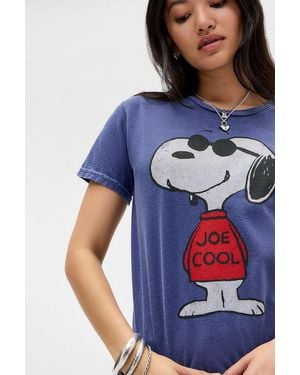 Urban Outfitters Uo Joe Cool Snoopy Relaxed T-shirt - Blue