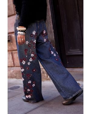 BDG Jaya Cherry Blossom Jeans 24w 32l At Urban Outfitters - Blue