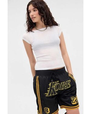 Urban Outfitters Uo Frankie Short Sleeve Slash Top - White