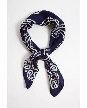 Urban Outfitters Uo Navy Bandana Print Scarf - Blue