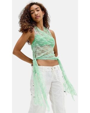 Jaded London Faye Multiway Lace Top - Green