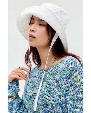 Urban Outfitters Uo Broderie Sun Hat - Blue