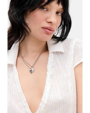 Silence + Noise Silence + Noise Broken Heart Necklace 2-pack - Natural