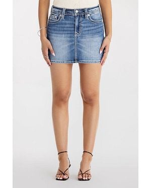 Miss Me Serenity Mini Skirt - Blue
