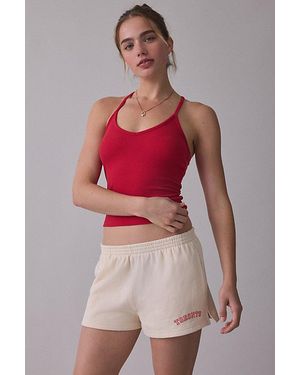 Out From Under City Goals Beach Bum Micro Sweat Shorts - Red