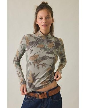 BDG Turtleneck Long Sleeve Spill The Tee - Multicolor