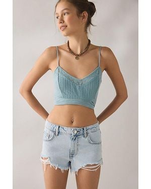 BDG Georgie Denim Cutoff Shorts - Blue