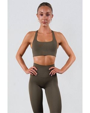 Vitaly Pulse Strappy Racer Bra - Brown