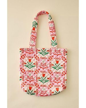 Ban.do Ban. Do Tile Floral Quilted Tote Bag - Pink