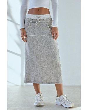Out From Under Break It Up Maxi Sweat Skirt - Gray
