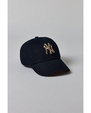 Mitchell & Ness Mlb New York Yankees Patterned Logo Hat - Blue