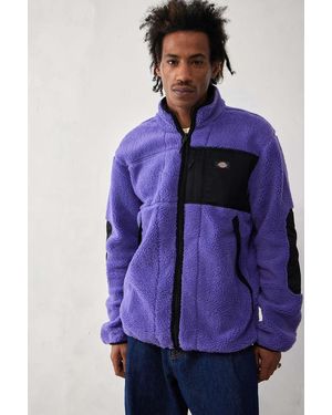 Dickies Uo Exclusive Corsican Blue Sherpa Fleece Jacket - Purple