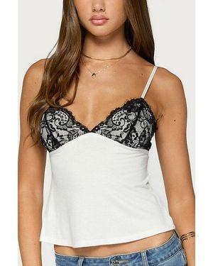 Edikted Rubie Lacey Babydoll Top - Black