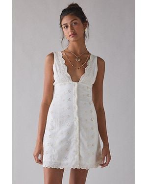 Kimchi Blue Marigold Eyelet Lace Mini Dress - White
