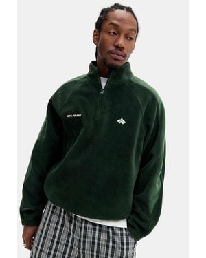 iets frans... Green Panel Football Fleece Jacket