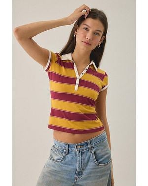BDG Dorm Room Cotton Polo Baby Tee - Orange