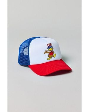 Urban Outfitters Ioc Los Angeles Olympics Mascot Trucker Hat - Blue