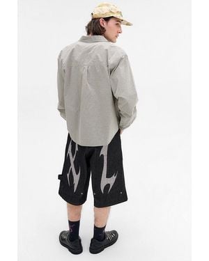 X-Large Black Xl Cut Out Baggy Jorts - Grey