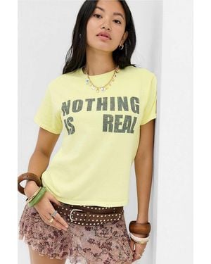 Urban Outfitters Uo Nothing Is Real Relaxed T-shirt - Yellow