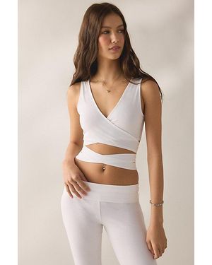 Out From Under Bec Ballet Wrap Tank Top - Natural