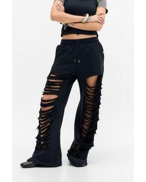 Minga Faithless Cursive Lace Joggers - Blue