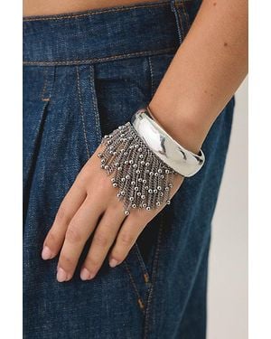 Urban Outfitters Fancy Fringe Bangle Bracelet - White