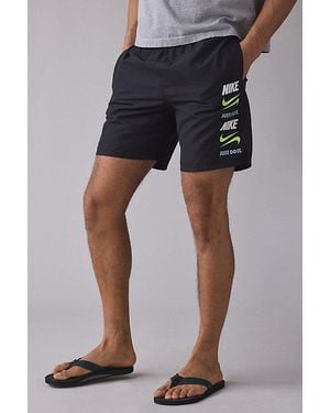 Nike Breaker Stacked 7" Swim Trunks - Blue